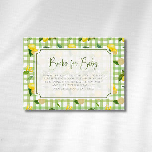 Carte D'accompagnement Livres à carreaux de citron fantaisistes pour bébé