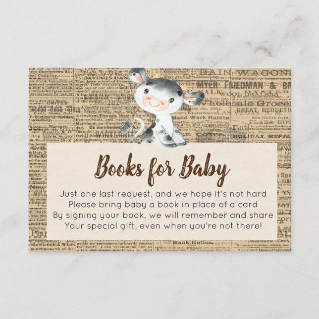 Carte D'accompagnement Livres à la ferme pour bébé (Devant)