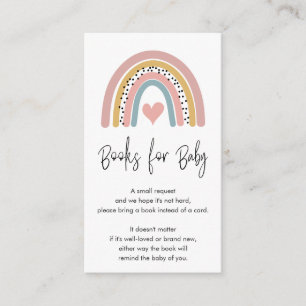 Carte D'accompagnement Livres Abstraits Rainbow Gender Neutral pour bébés