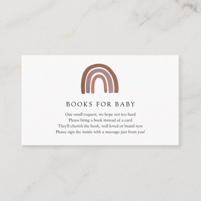 Carte D'accompagnement Livres Arc-en-ciel pour Baby insert card (Devant)