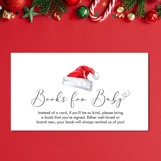 Carte D'accompagnement Livres Baby showers De Noël Pour Bébé (Créateur téléchargé)