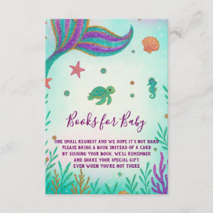 Carte D'accompagnement Livres Baby showers Mermaid pour bébé