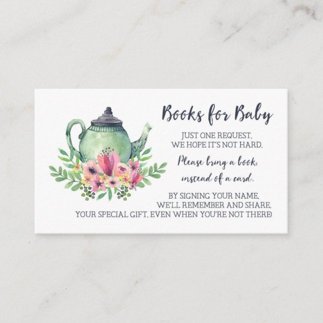 Carte D'accompagnement Livres baby showers pour Baby Tea Party (Devant)