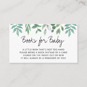 Carte D'accompagnement Livres baby showers Pour Bébé