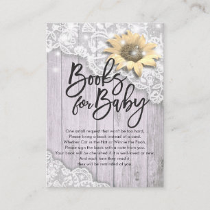 Carte D'accompagnement Livres baby showers pour bébé / Apporter un livre 