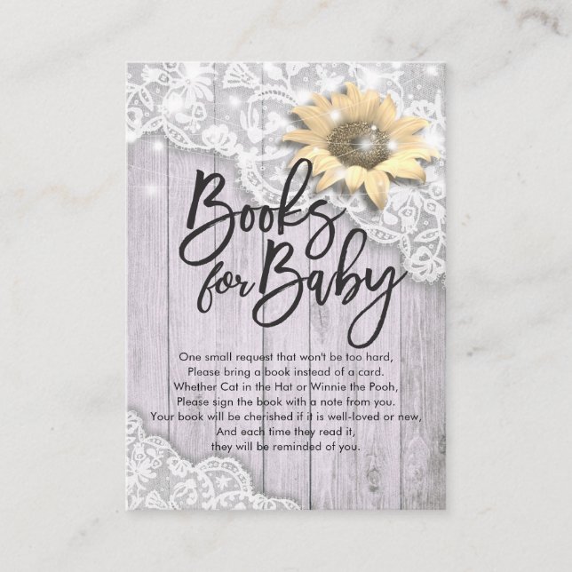 Carte D'accompagnement Livres baby showers pour bébé / Apporter un livre  (Devant)