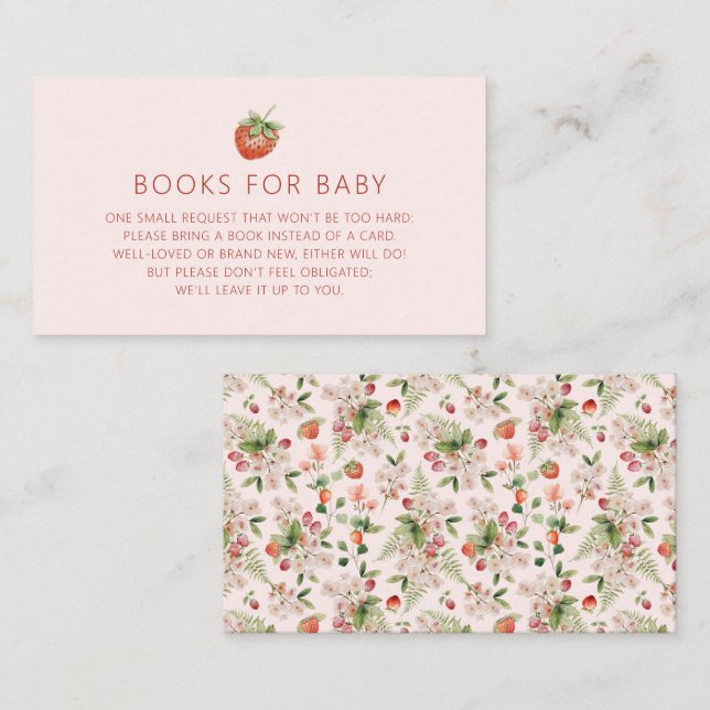 Carte D'accompagnement Livres Berry Pour Bébé (Devant / Derrière)