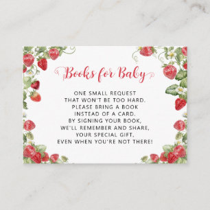 Carte D'accompagnement Livres Berry Sweet Strawberry pour bébé