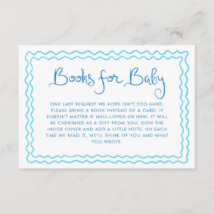 Carte D'accompagnement Livres blancs à main Whimsical pour bébé