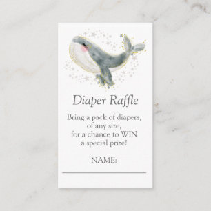 Carte D'accompagnement Livres Bleu Gris Or Mignon Baleine pour Baby Showe