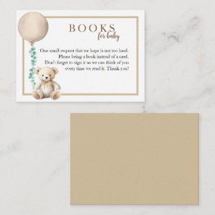 Carte D'accompagnement Livres Brown Teddy Bear Pour Baby Genre Neutre
