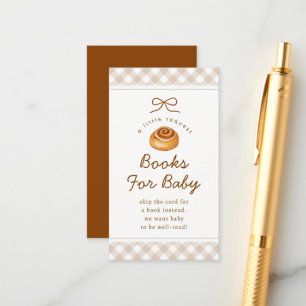 Carte D'accompagnement Livres Bun In The Oven pour bébé Baby Shower