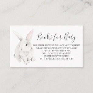 Carte D'accompagnement Livres Bunny pour Baby insert card