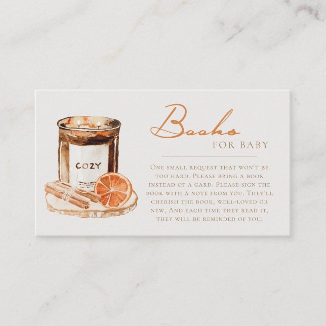 Carte D'accompagnement Livres citrouille Baby shower Épice Pour Bébé (Devant)