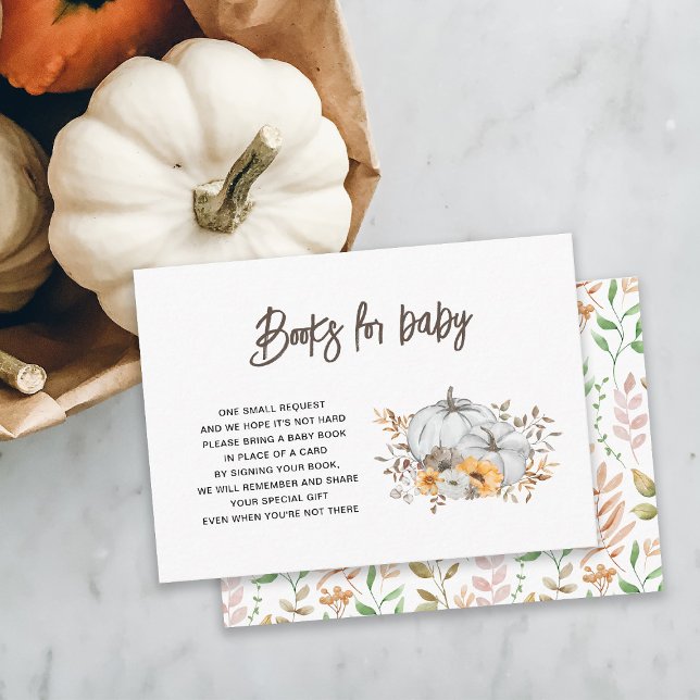 Carte D'accompagnement Livres Citrouille d'automne pour bébé (Créateur téléchargé)