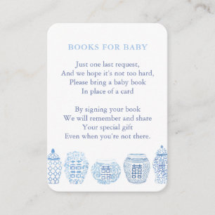 Carte D'accompagnement Livres Classiques Bleus Et Blancs Pour Le Baby sho