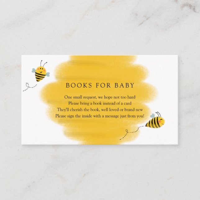 Carte D'accompagnement Livres d'abeilles pour Baby insert card (Devant)