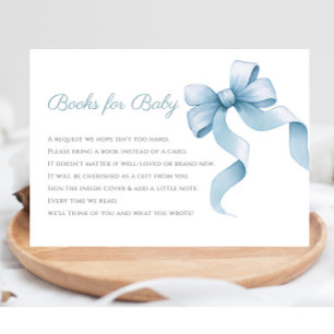 Carte D'accompagnement Livres d'arc bleu aquarelle pour bébé