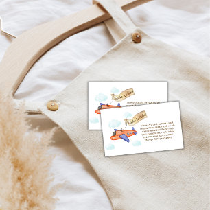 Carte D'accompagnement Livres d'avion minimalistes Aviator pour Baby Show