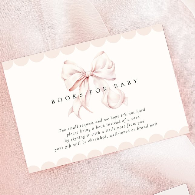 Carte D'accompagnement Livres de Baby Shower à Arc-en-ciel Rose pour Bébé (Créateur téléchargé)