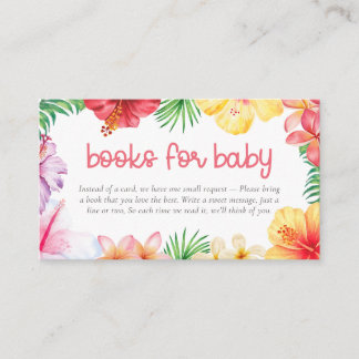 Carte D'accompagnement Livres de Baby Shower Aloha pour bébé