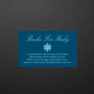 Carte D'accompagnement Livres De Baby shower De Flocon De Neige Pour Baby