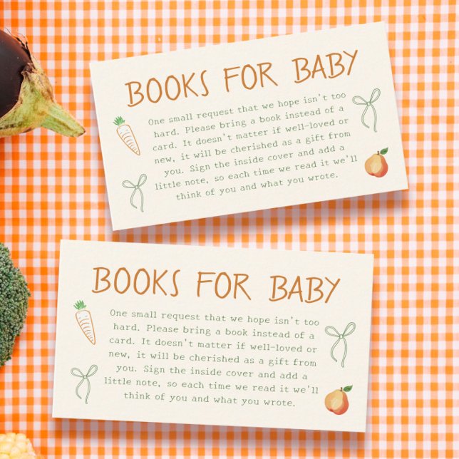 Carte D'accompagnement Livres de Baby shower de marché pour bébé (Créateur téléchargé)