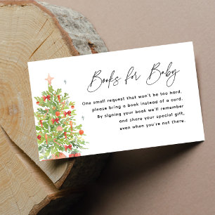 Carte D'accompagnement Livres De Baby shower De Noël Pour Bébé