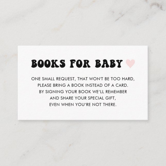 Carte D'accompagnement Livres De Baby shower Modernes Neutres Sur Le Genr (Devant)