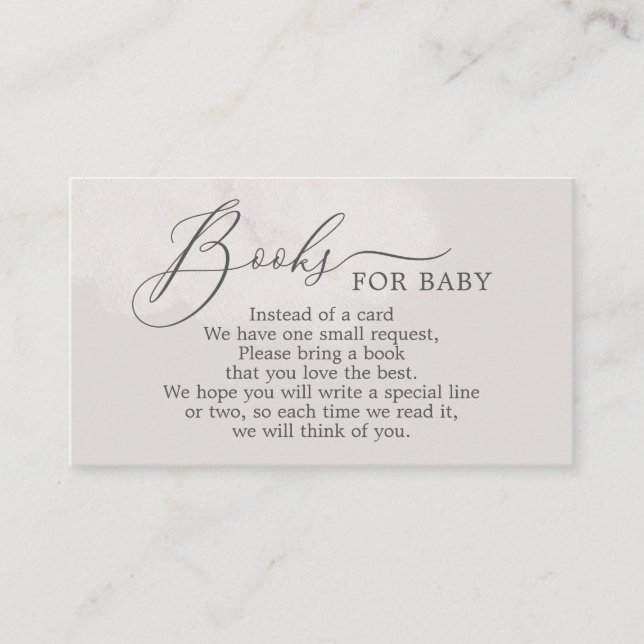 Carte D'accompagnement Livres de Baby shower Neutre Cloud pour Baby Card (Devant)