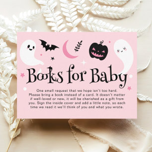 Carte D'accompagnement Livres de Baby shower pour bébé rose pâle pour Hal