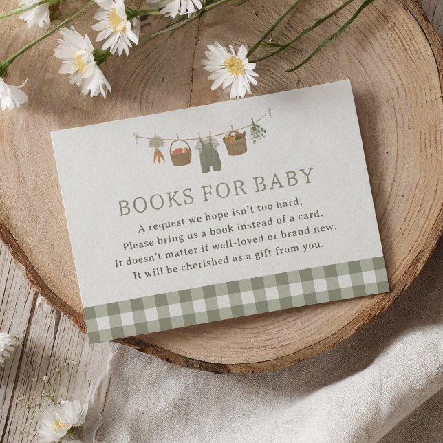 Carte D'accompagnement Livres de Baby shower pour bébé sur le marché agri (Créateur téléchargé)