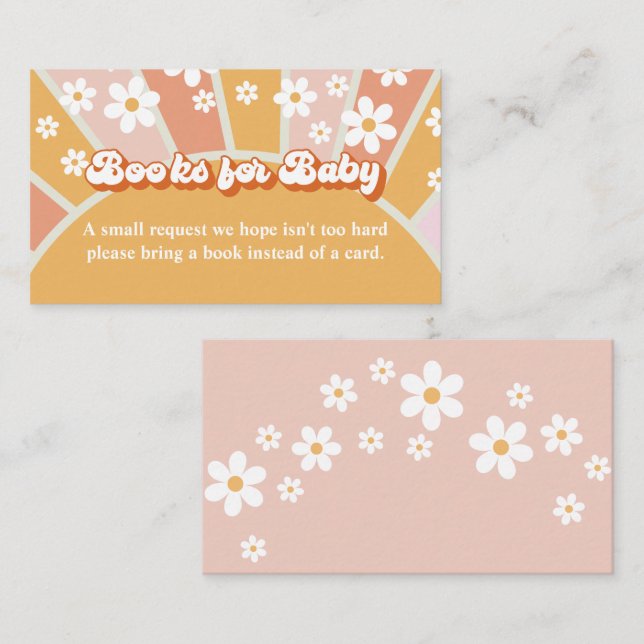 Carte D'accompagnement Livres de Baby shower rétro pour bébé super (Devant / Derrière)