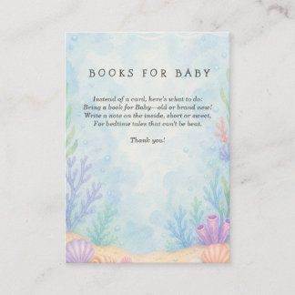 Carte D'accompagnement Livres de Baby Shower Sea You Soon Bébé