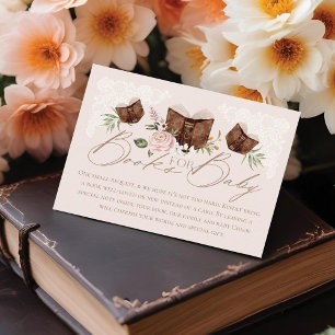 Carte D'accompagnement Livres de Baby shower Western Leather Books pour b