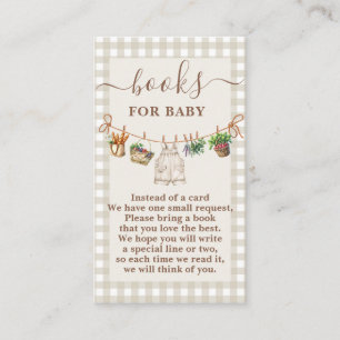 Carte D'accompagnement Livres de Baby showers cultivés localement pour bé