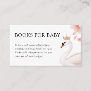 Carte D'accompagnement Livres de Baby showers de la petite princesse Swan