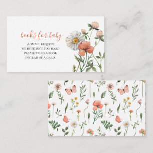 Carte D'accompagnement Livres de Baby showers fleurs sauvages pour bébé E