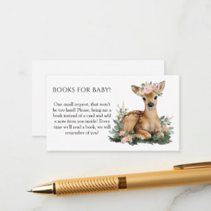 Carte D'accompagnement Livres de bain de bébé en aquarelle Fawn d'été pou