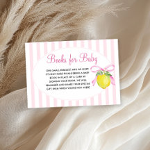 Livres de bébé pour Baby Shower Coquette Rose Citr