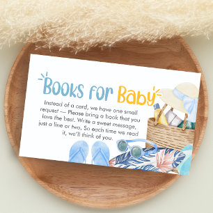 Carte D'accompagnement Livres de bébé pour une baby shower d'été Splish S