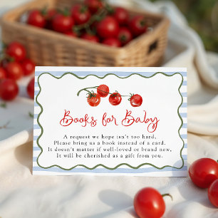 Carte D'accompagnement Livres de Bébé sur le thème des Tomates Mignonnes