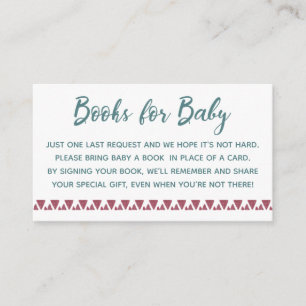 Carte D'accompagnement Livres de cactus pour le bébé