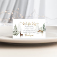 Livres de cerfs de bois d'hiver pour billet bébé