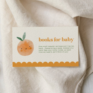 Carte D'accompagnement Livres de douche pour bébé Little Cutie Baby Showe