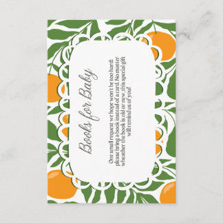 Carte D'accompagnement Livres de douche pour bébé Little Cutie Citrus