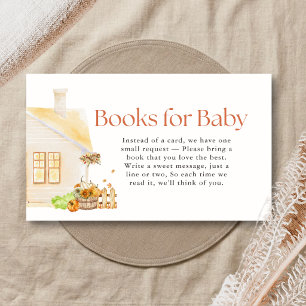 Carte D'accompagnement Livres de douche pour bébé Little Pumpkin
