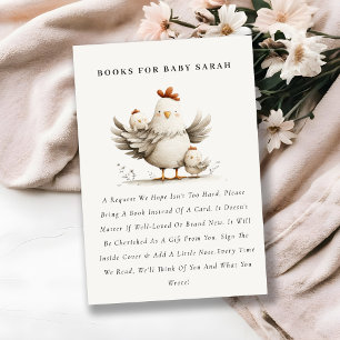 Carte D'accompagnement Livres de ferme mignons pour maman et bébé poussin
