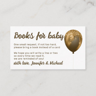 Carte D'accompagnement Livres de fête Ballon de Bronze Étincelles pour Bé