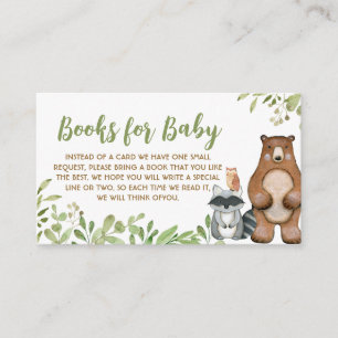 Carte D'accompagnement Livres de Fête de Bébé dans la Forêt Verte pour Bé